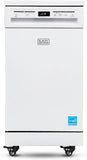 18” Portable Dishwasher, Compact Dish Washer with 8-Place Setting Capacity, Stainless Steel Tub, 6 W