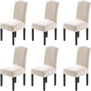 Dining Chair Covers Velvet Stretch Chair Covers for Dining Room Set of 6 Parson Chair Slipcovers