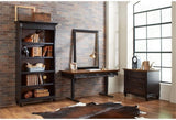 Hartford Wood Bookcase in Two Tone Distressed Black