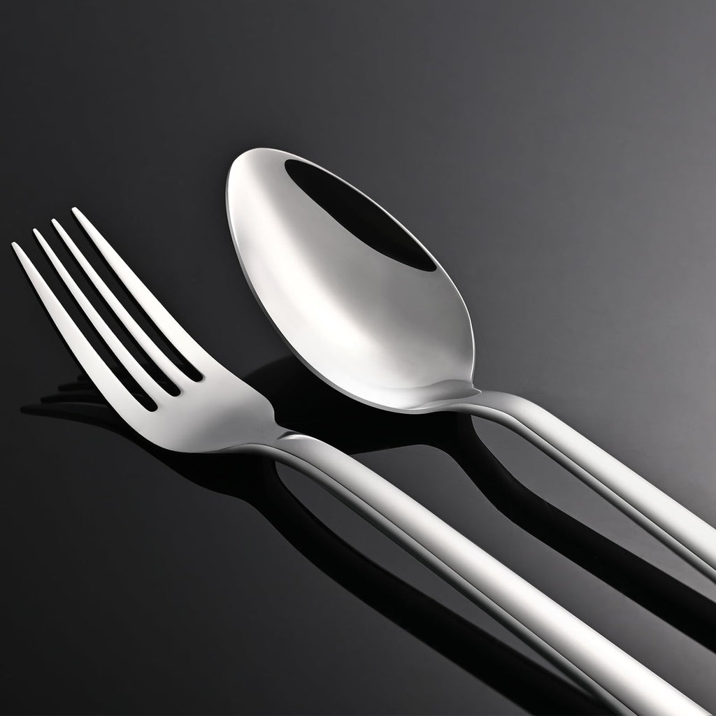 Silverware Set, 20 Piece Flatware Cutlery Set for 4, 18/10 Stainless Steel Silverware Mirror Polished Dishwasher Safe