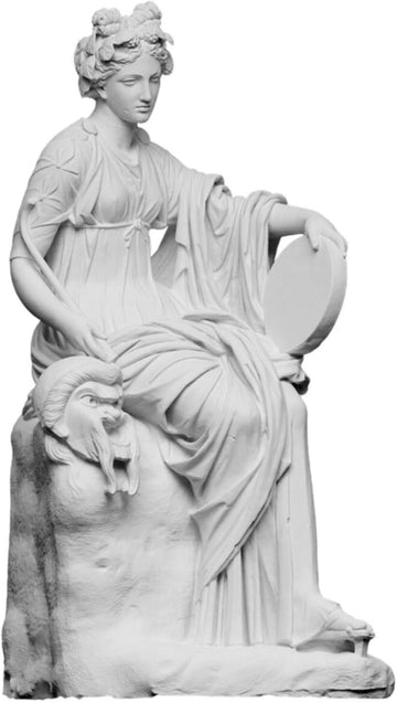 Euterpe Muse White Alabaster Statue Greek Roman Mythology Sculpture