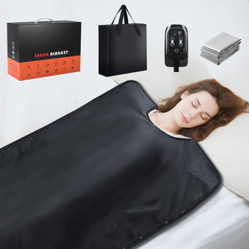 Infrared Sauna Blanket for Home, Low EMF Carbon Crystal Heating, Portable Dry Sauna Bag for Relaxation, Detoxification