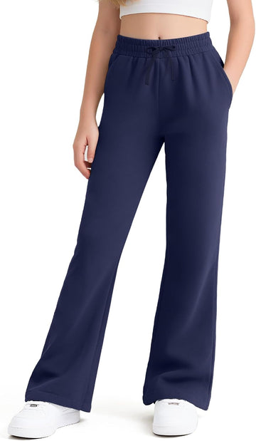 Girls Uniform Pants Flare Sweatpants Joggers Pants Preppy Clothes
