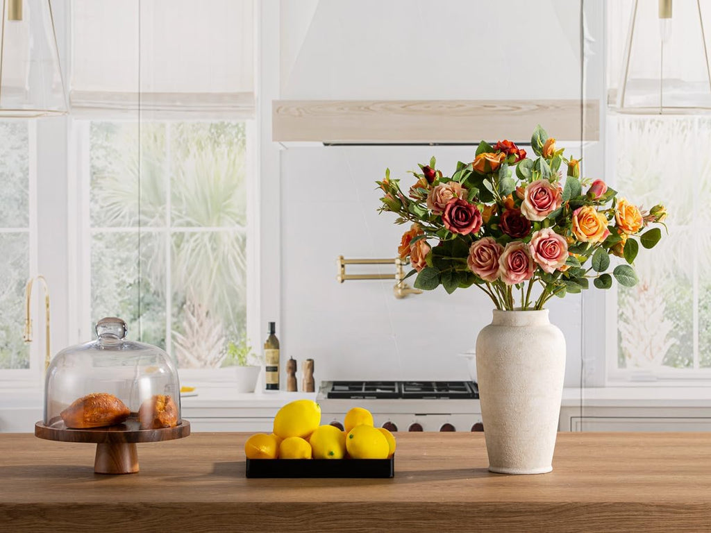 Ceramic Flower Vase, Large Flower Vase Tall Rustic Farmhouse Decorative Vase Floral Pottery Vases