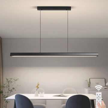 Minimalist Linear Pendant Light Dimmable LED Modern Chandelier Dining Room Island Light Restaurant Cafe Bar Office