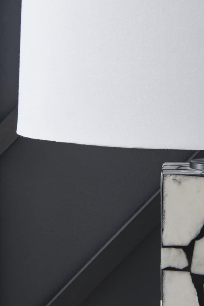 Signature Design by Ashley Macaria Modern Table Lamp with 3-Way Switch, White & Black