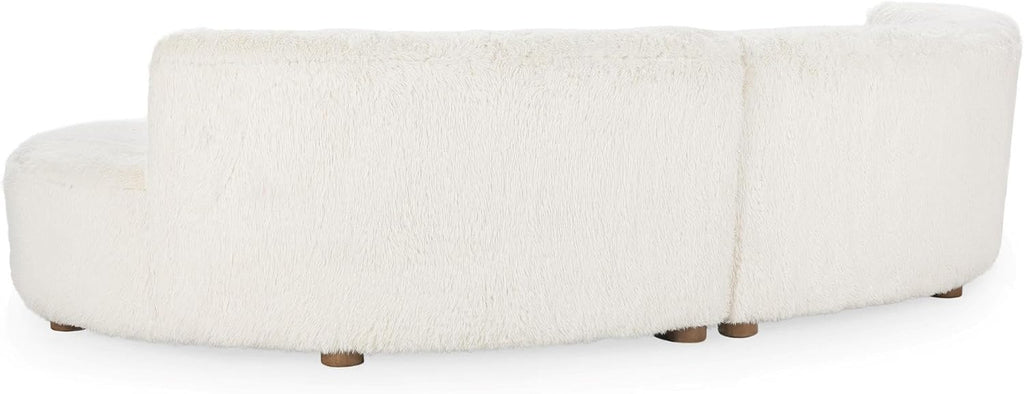 Classic Concepts Octavia Upholstered Fabric Sectional in Vanilla
