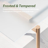 Bifold Barn Doors 30X84 (Double 15x84) with Frosted Glass and Hardware Kit Included, Brown,for Bedro