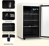 Retro Beverage Refrigerator, 3.2 Cu.Ft Mini Fridge with Glass Door, Vintage Free