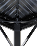 Hardtop Gazebo 12'x16' for All Weather, with Double Metal Roof, Aluminum Alloy Frame, Net, and Curtain