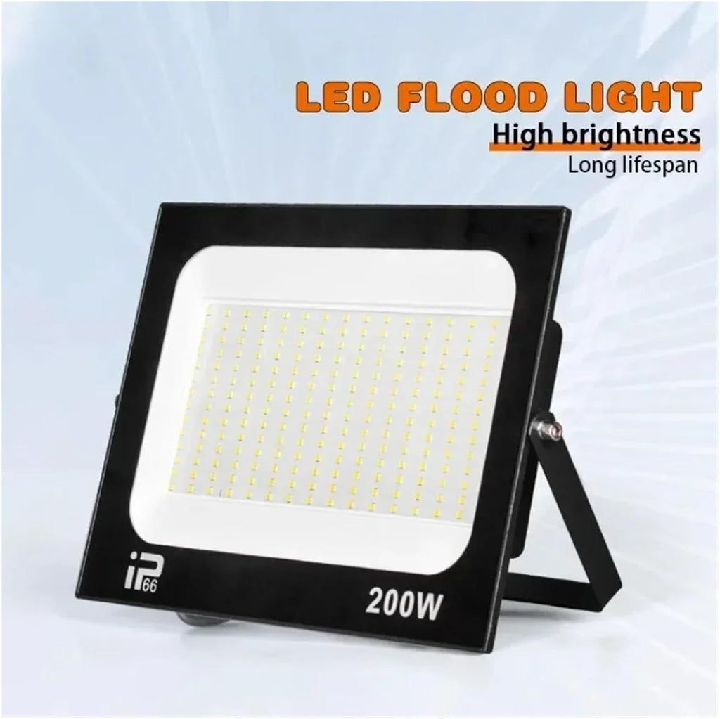 200W LED Floodlight Spotlight Outdoor IP66 Waterproof Courtyard Light Porch Garden Garage Street Indoor