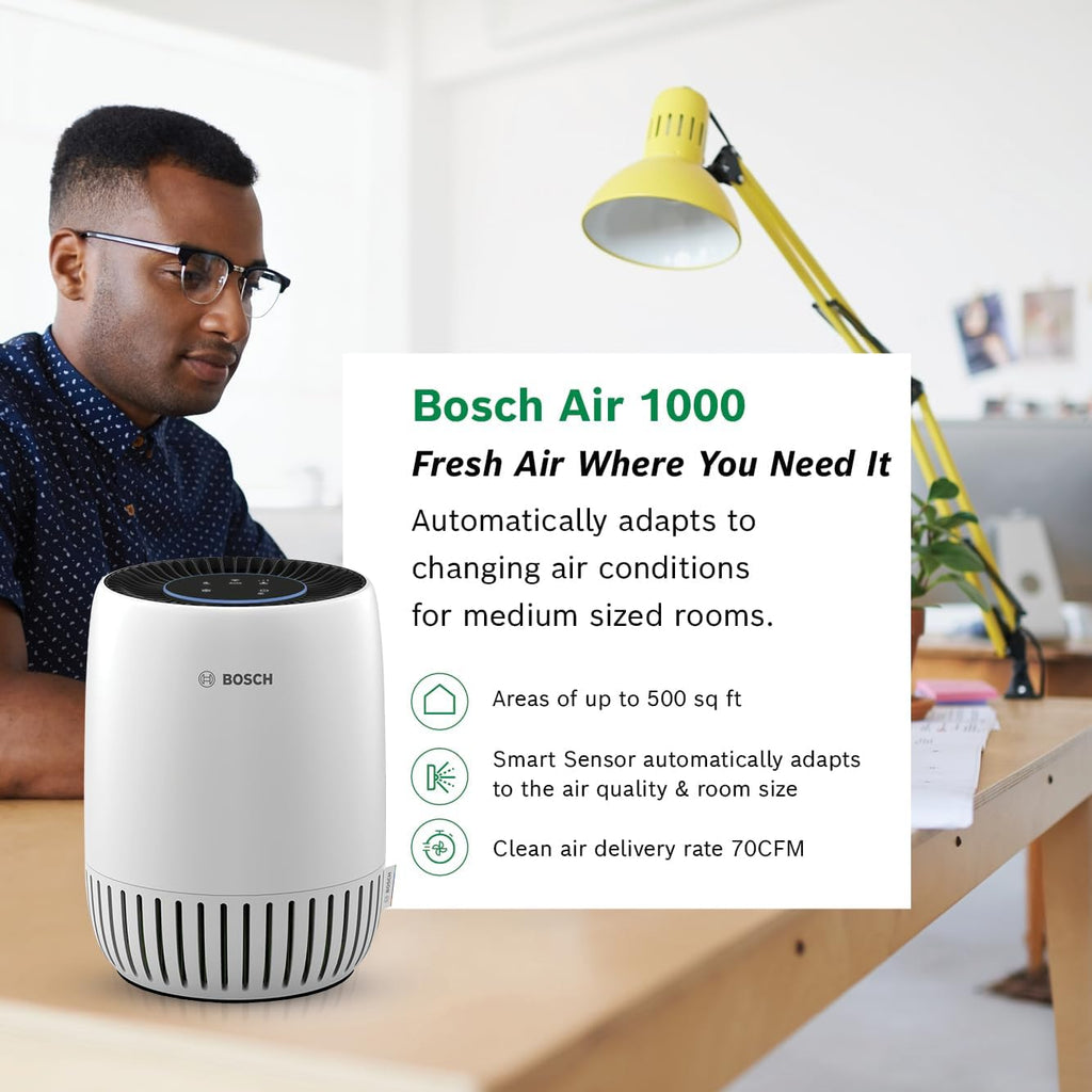 Air Purifier for Home, Small Spaces (Covers,500-sq ft), 2-in-1 Filter for Pollen, Smoke, Dust, Dande