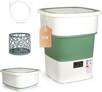 1.8 Cu.Ft Compact Portable Washer - Foldable Washing Machine with Spin Dryer, 150W Timer for RV, Apartment, Camping