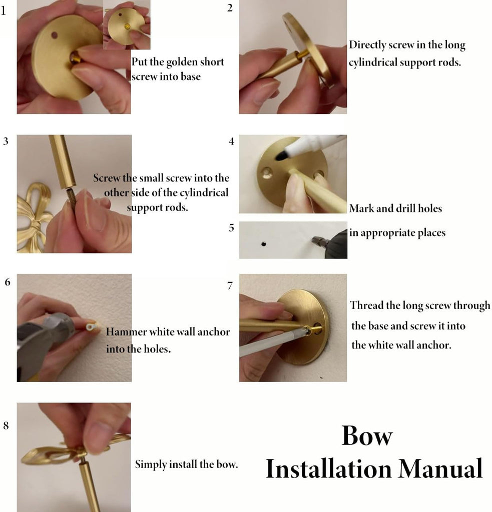 Brass Curtain Holdbacks (2 Pack) Gold Curtain Tieback Curtain Holders Backs Wall Hooks Pull Backs for Wall Mounted