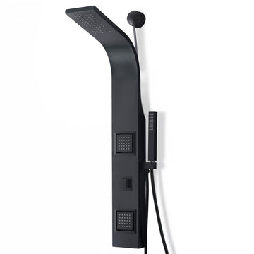 Aura 2 Jetted Shower Panel With Heavy Rain Shower & Spray Wand