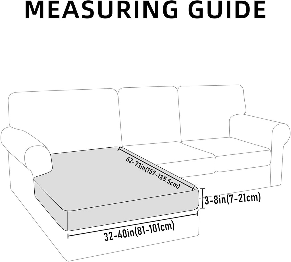Jacquard Couch Cushion Covers, L Shape Sectional Sofa Slipcovers