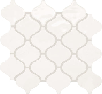 Mesmerist 11" X 12" Ceramic Arabesque Mosaic Tile in Spirit Gloss (10 PC Per Carton) (7.4 SQFT Per Carton )