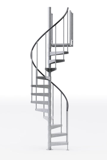 Reroute Industrial Galvanized Exterior 42in Diameter, Fits Height 119in - 133in, 2 42in Tall Platform Rails Spiral