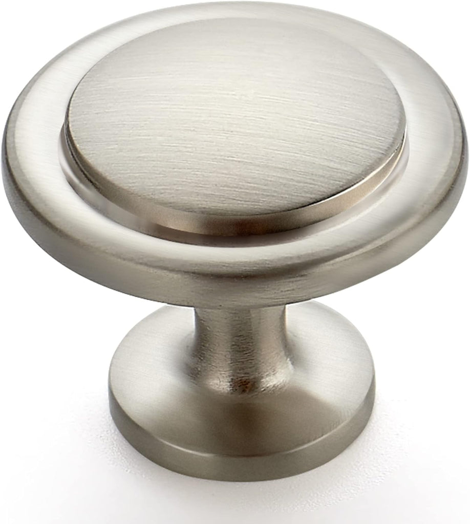 30 Pack Brushed Nickel Cabinet Pulls 1-1/4 inch Kitchen Drawer Pulls Cabinet Door Handles Knobs