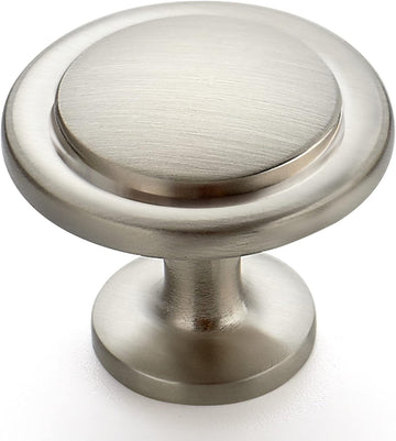 30 Pack Brushed Nickel Cabinet Pulls 1-1/4 inch Kitchen Drawer Pulls Cabinet Door Handles Knobs