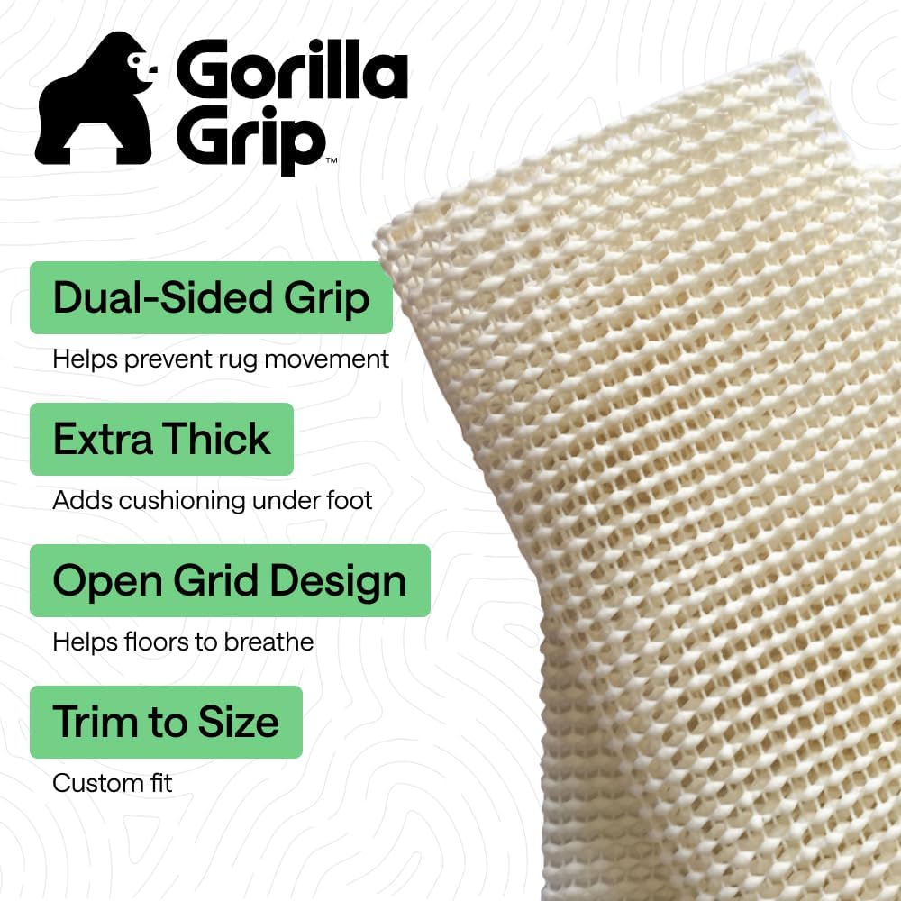 Slip Resistant Rug Pads for Hardwood Floor, 5x7 Cream - Set of 35