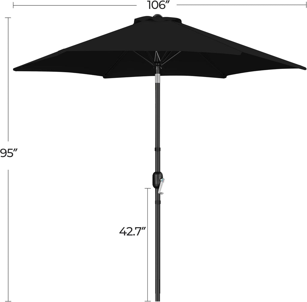 Patio Umbrella, 9FT Outdoor Table Market Umbrella with Push Button Tilt and Crank