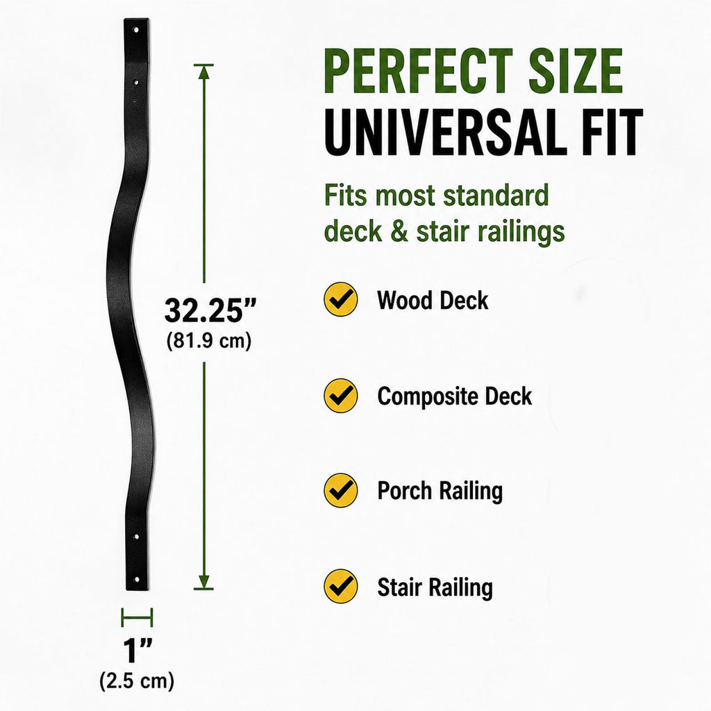 61 Pack 32.25" Deck Balusters, Heavy Duty Deck Railing with Screws