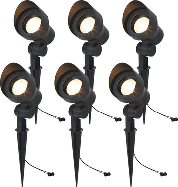Low Voltage Landscape Spotlights 20W 12V LED Outdoor Lighting, 3000K Warm White, Adjustable Die-Cast Aluminum Lights