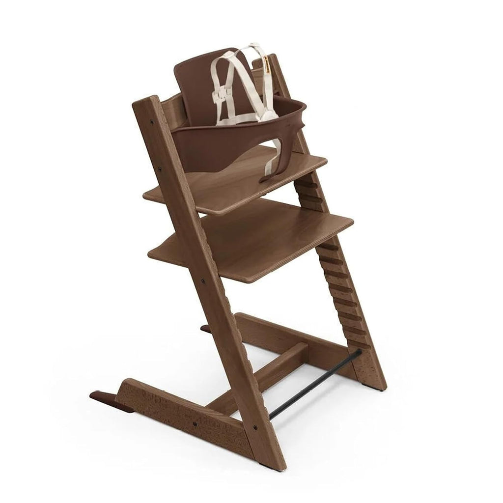 Tripp Trapp High Chair + Baby Set + Harness, Black