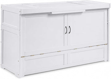 Murphy Cube Cabinet Bed (White, Queen)