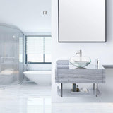 2 Pack Square Clear Tempered Glass Above Counter Vessel Bowl Vanity Sink Bathroom Kitchen Wash Basin