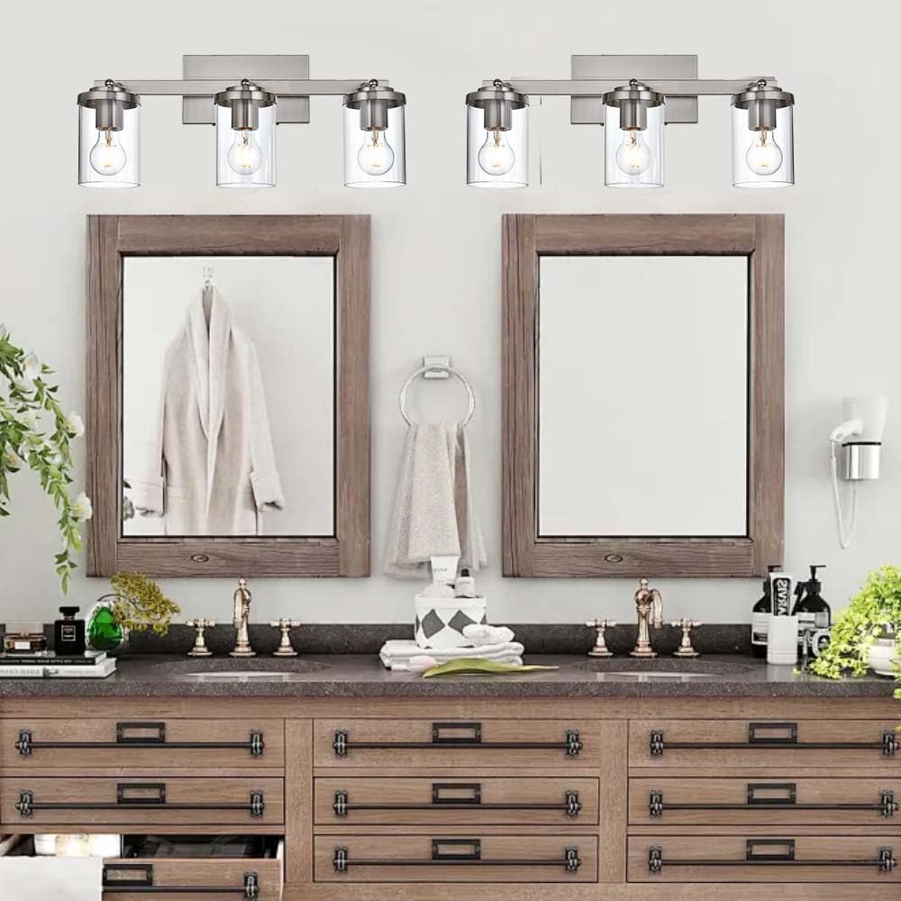 Modern Semi-Flush Mount Ceiling Light 3-Light Adjustable Ceiling Spotlight Brushed Nickel Kitchen Track Lighting