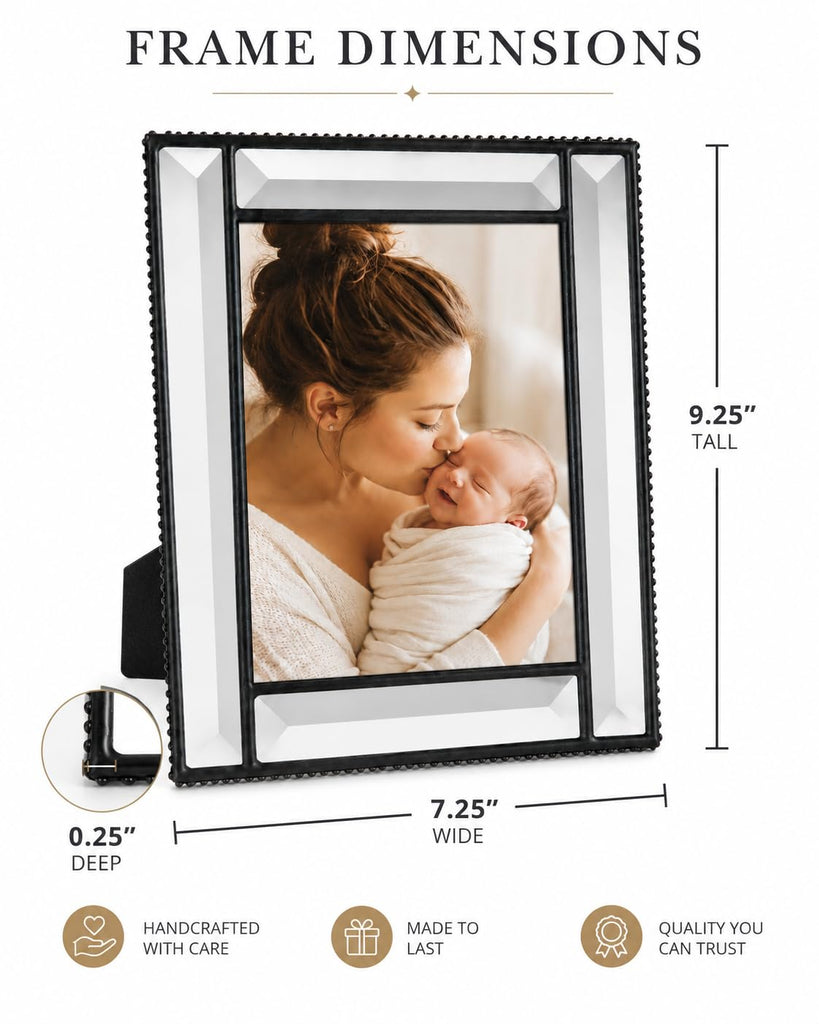 J Devlin Beveled Glass Picture Frame, 5x7 Horizontal, Vertical, Clear