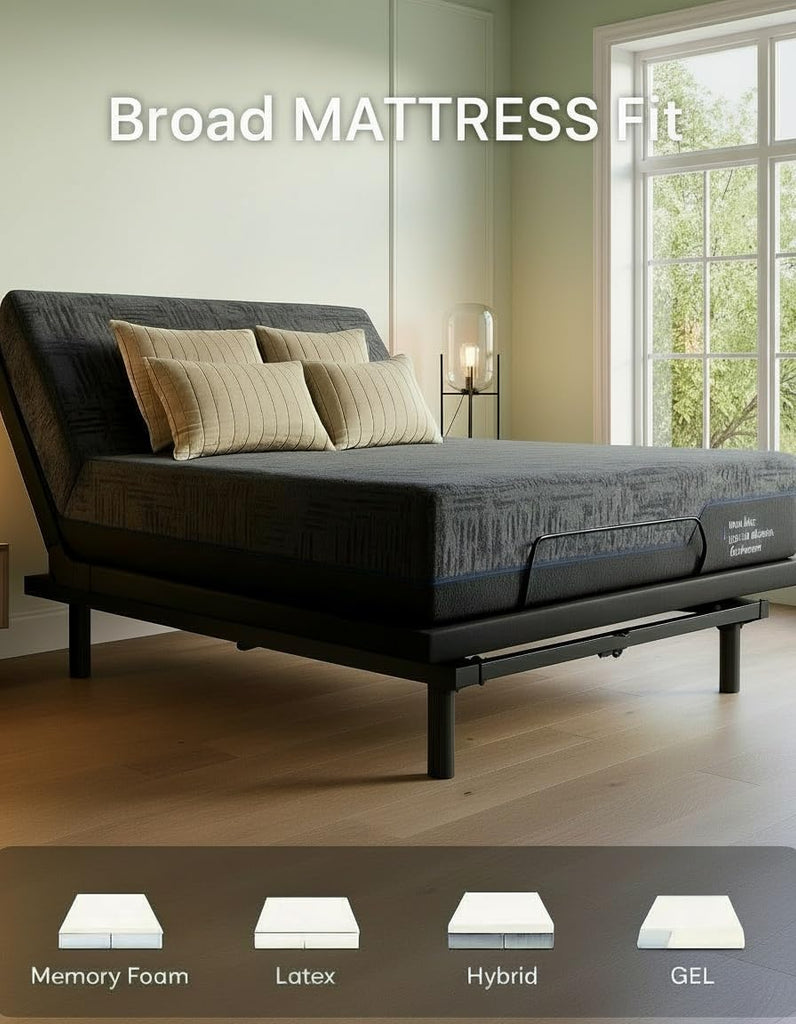 Split King Adjustable Bed Frame Electric Bed Bases with Remote