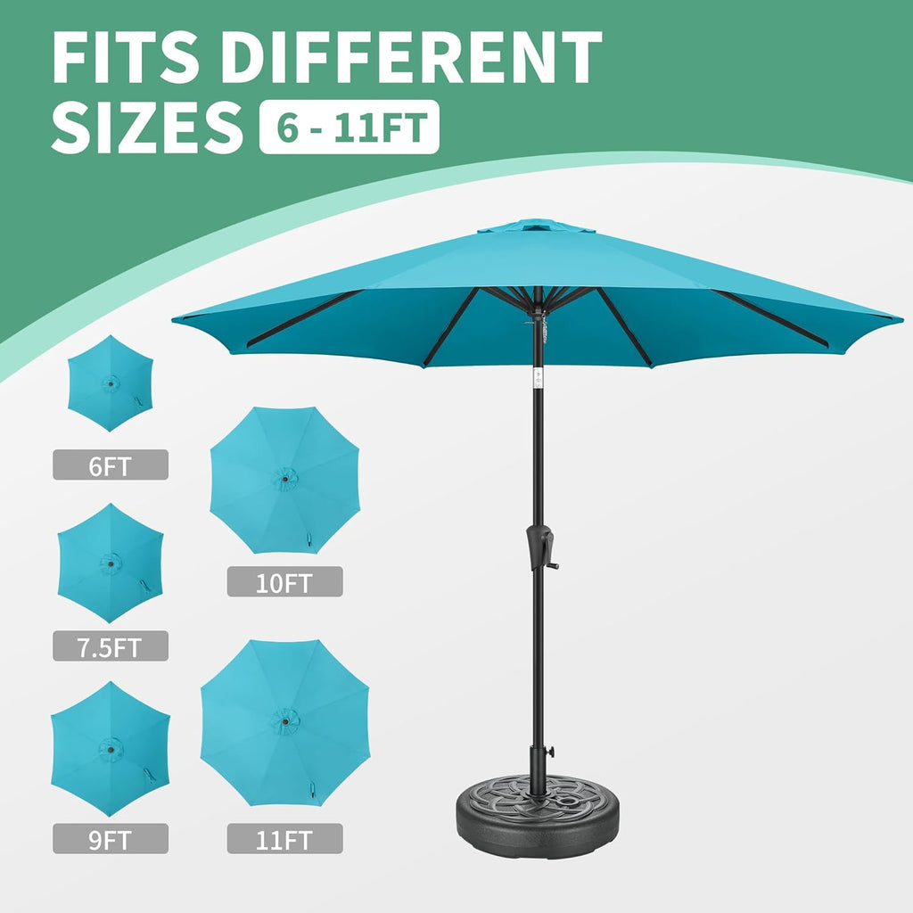 Patio Umbrella Base Stand - 112 lbs 22" Fillable Outdoor Umbrella Base