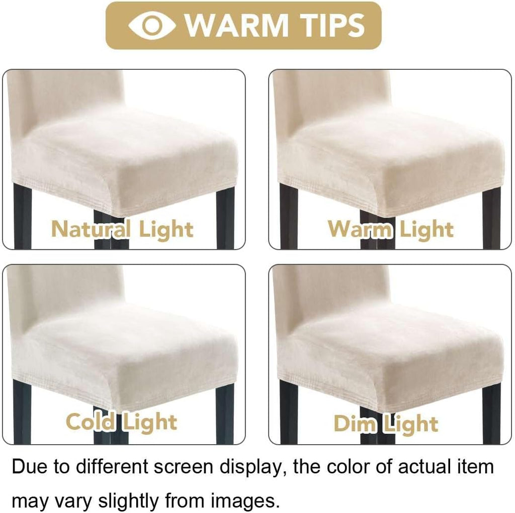 Dining Chair Covers Velvet Stretch Chair Covers for Dining Room Set of 4 Parson Chair Slipcovers