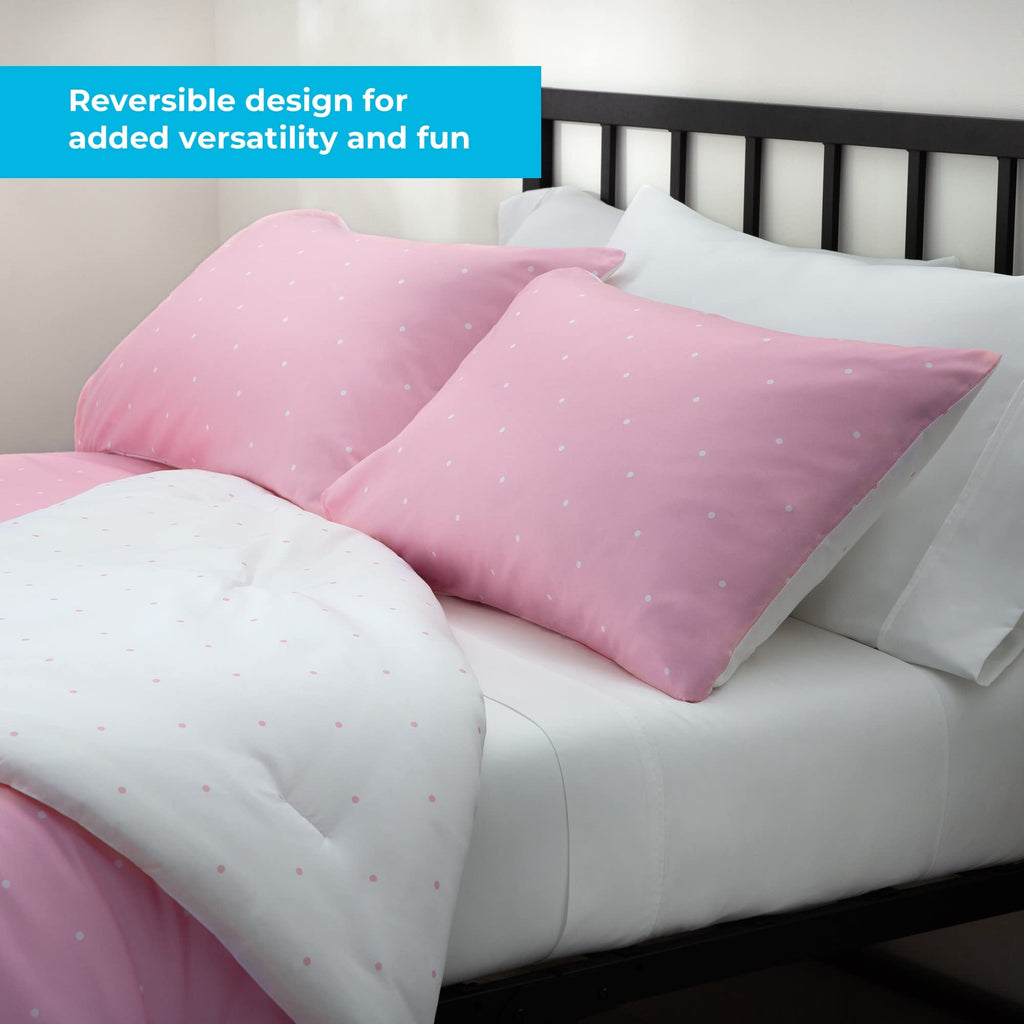 All Season Hypoallergenic Down Alternative Microfiber Comforter, Queen, Pink