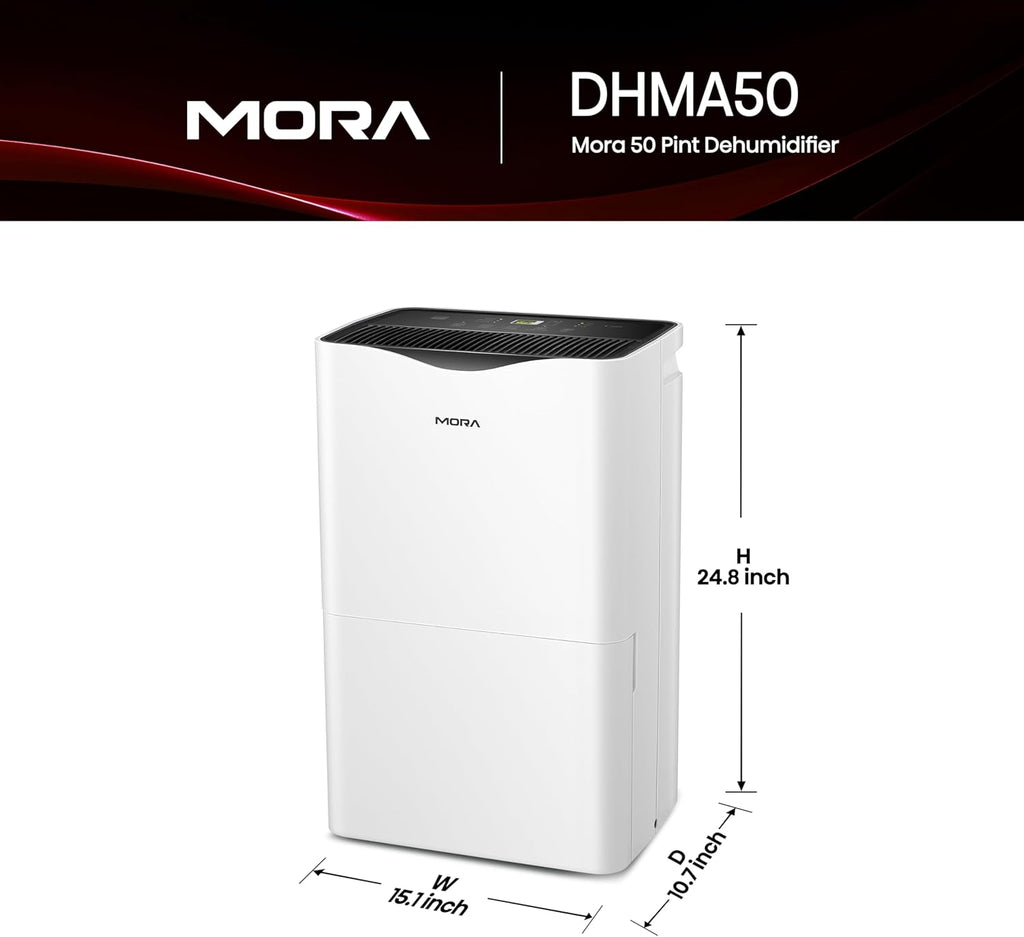 By 50 Pint Dehumidifier, for Space upto 4,500 Sq. Ft at Home, in Basements and Large Rooms, Energy Star