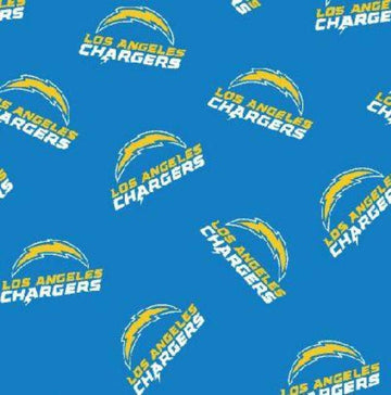 Chargers Cotton Fabric - 1 Yard