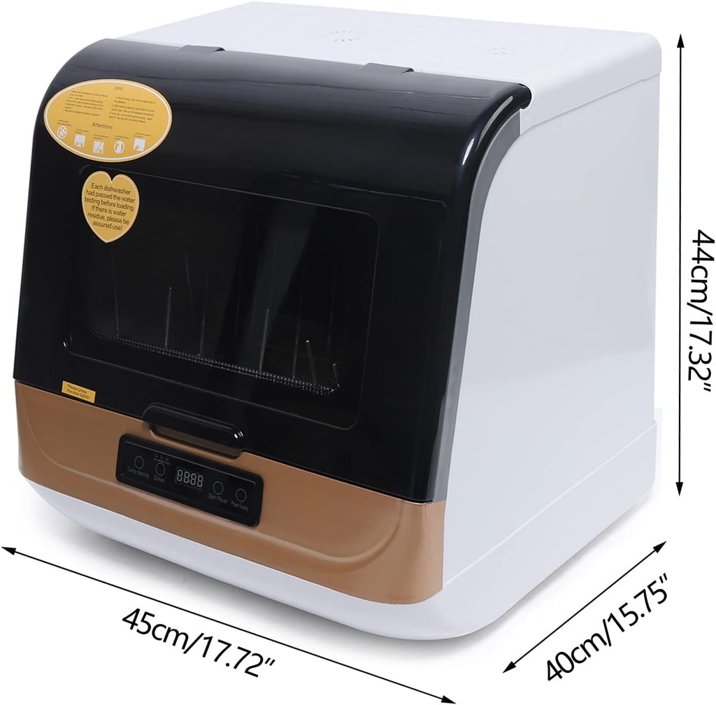 Countertop Dishwasher Kitchen Mini Portable Dish Bowl Washer Automatic Dishwasher Deep Cleaning for Home, Apartment