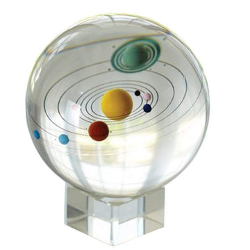 3.1 inch (80mm) Solar System Crystal Ball with Crystal Stand and Gift Box