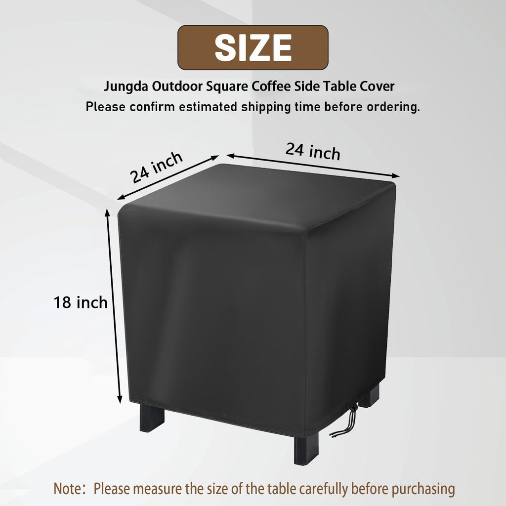 Square Coffee Table Cover for 24 Inch Patio Small Side Table