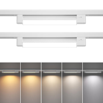 5 Color Linear H Track Lighting Heads Dimmable, White 15W 2 Pack