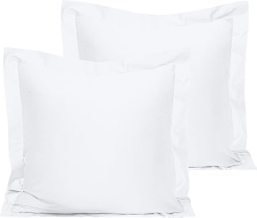Cotton 26x26 Euro Sham Covers - 500 Thread Count Egyptian Cotton Euro Pillow Covers, 2 Pack Super Soft and Breathable