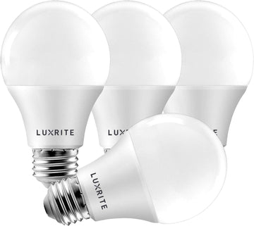 A19 LED Light Bulb 60W Equivalent, 3000K Soft White Dimmable, 800 Lumens, Standard LED Bulb 9W, E26 Base, Energy Star (4 Pack)