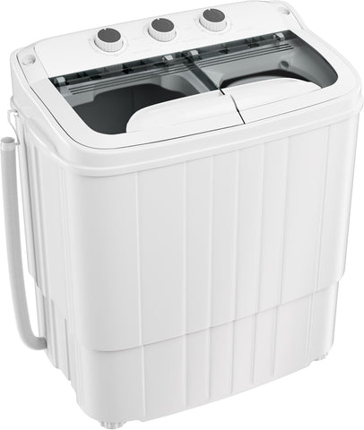 Portable Washing Machine, 17.6 Lbs Compact Mini Washer and Dryer Combo,Twin Tub Laundry Washer with Spin Cycle