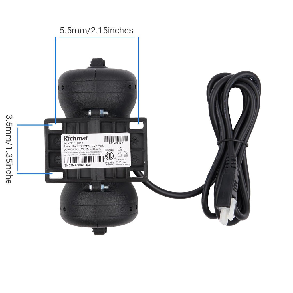 Plastic 2 Pin Plug HJM2 Massage Motor for Adjustable Bed Bases Vibration Motor Works for Head and Foot