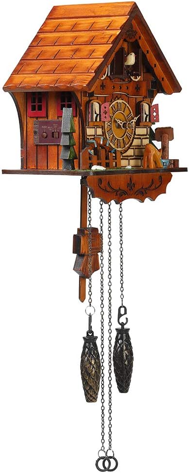 Kintrot Cuckoo Clock Handcrafted Traditional Black Forest Wood Clock Wall Decor