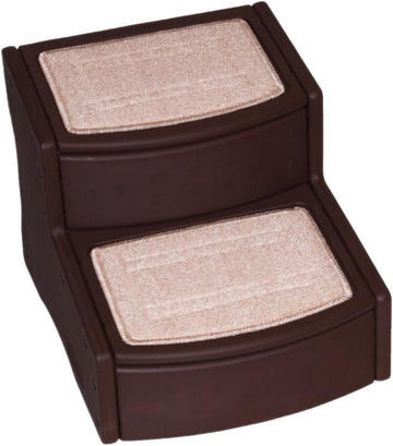 Pet Gear Easy Step II Pet Stairs, 2 Step for Cats/Dogs up to 75-pounds, Portable, Removable Washable Carpet Tread