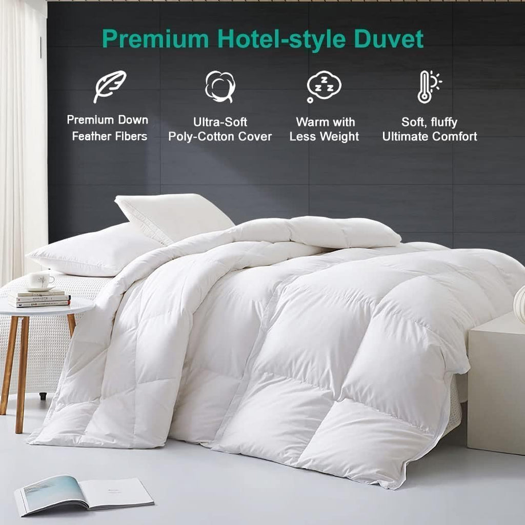 Oversized King Down Feather Fibers Duvet Insert